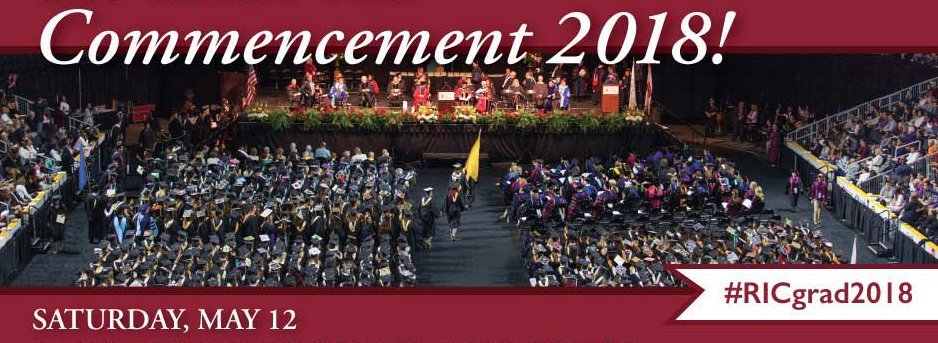 RICNews's tweet photo. Congratulations to all Rhode Island College 2018 Graduates! #RICGrad2018 https://t.co/Md1p8Muf1A