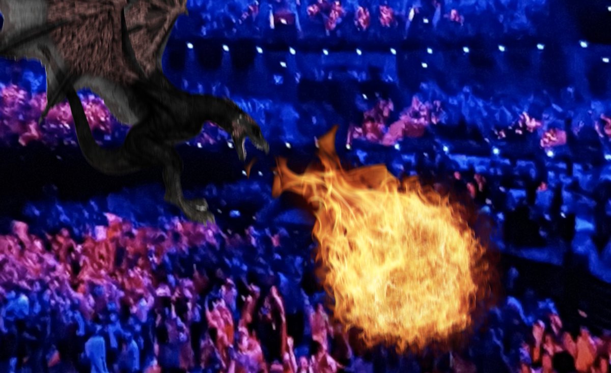 elmundotoday's tweet photo. La actuación de Drakaris, representante de los Siete Reinos, no ha gustado al público. Una pena. Mucha pirotecnia y poca enjundia. #Eurovision #Eurocancion #YolaidayPacho2018 https://t.co/vQAwZsNyJ5