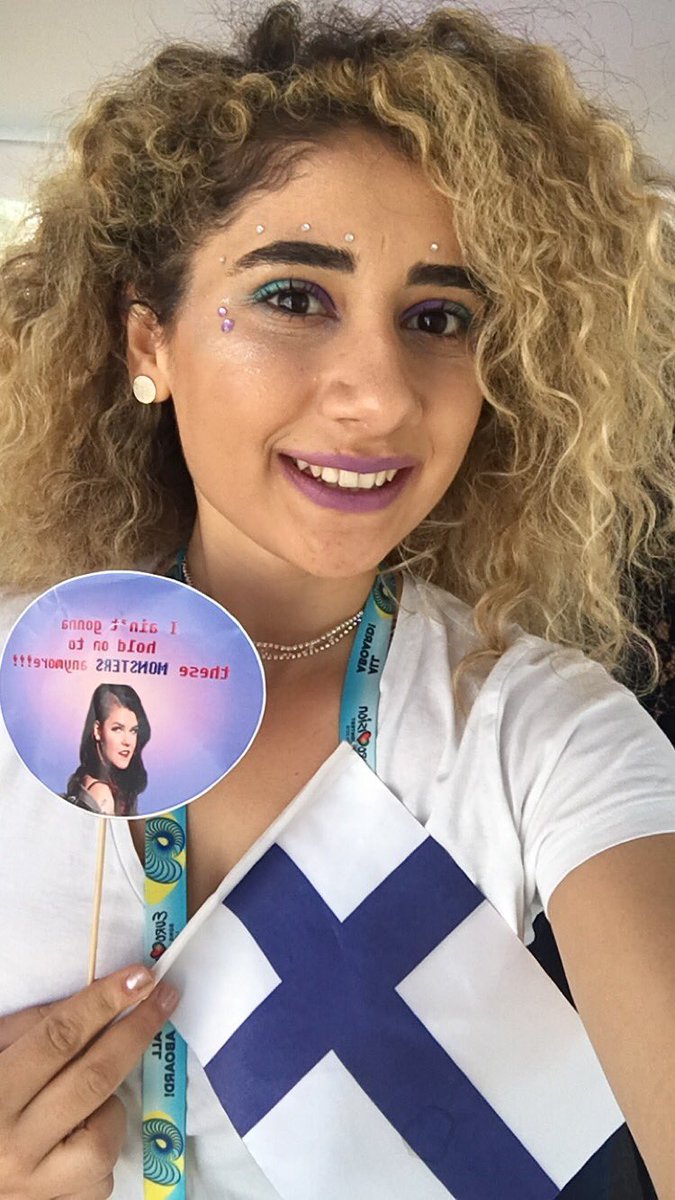 cansuukizil's tweet photo. My favourite song #Monsters I haven't met yet with @saaraaalto #votefor17 #eurovision Suomi๐ซ๐ฎ๐ https://t.co/25tSW6QBS2