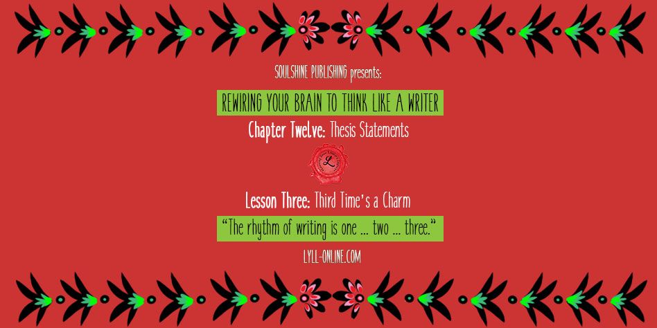 lyll_online's tweet photo. As in life, the rhythm of writing becomes one-two-three. Read how: https://t.co/hMBRnjnbyu #amwriting #homeschool #writingtips #ihsnet https://t.co/kPIbhjAi2X
