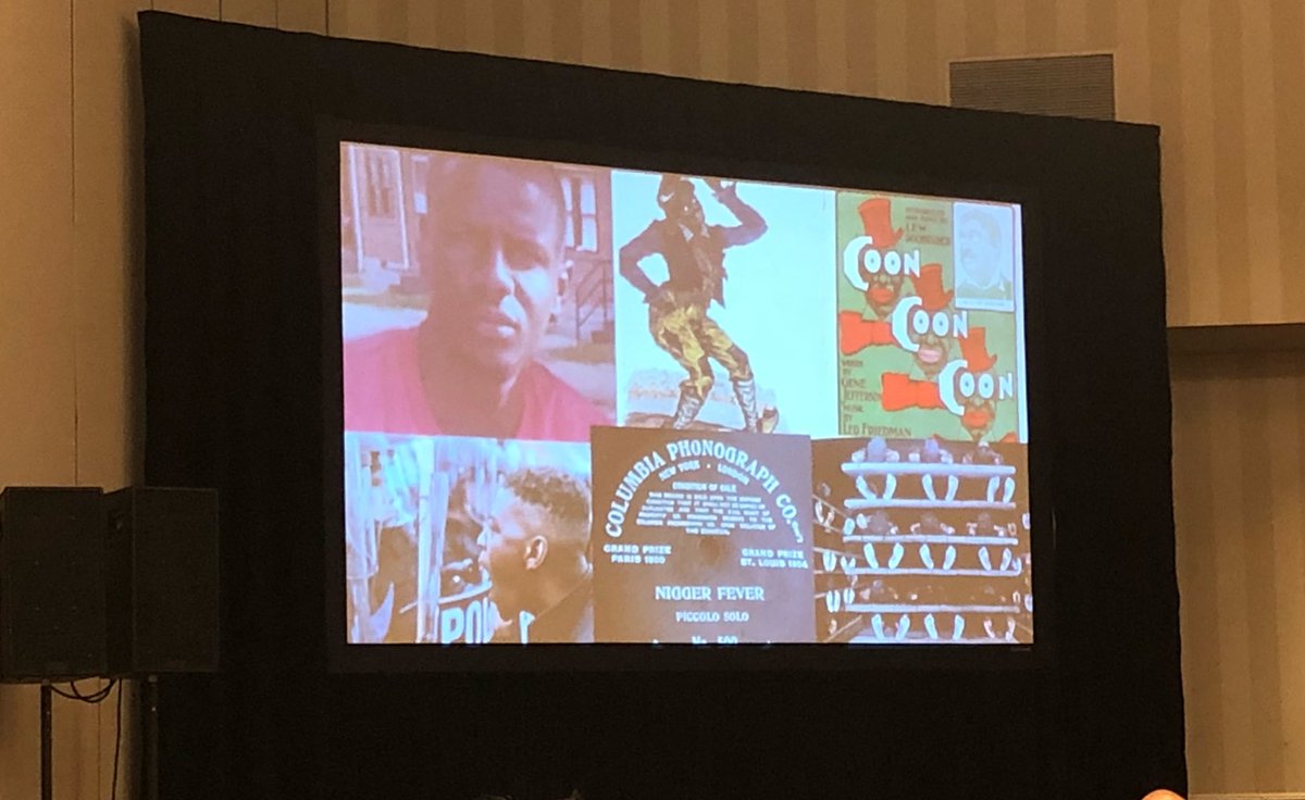 DearSommer's tweet photo. Moved beyond words watching DISRUPTOR, curator, + archivist Bill Doggett present “#BaltimoreFreddieGray . . .,” incl. features from the fictional bad Negro male “Henry” from Victor Minstrel Ensembles #ARSCaudio2018 https://t.co/dpB16XSukV