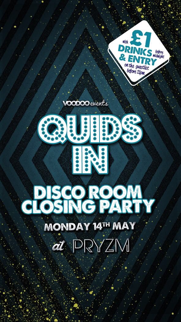 🎉 COMPETITION TIME 🎉

This week we have a special comp as we close our Disco room for renovation. RETWEET for a booth in its final week!!! 😢

• VIP Booth
• 5x FREE entries
• Fast track entry

You won’t want to miss this one! Boogie goodbye in your favourite room 🕺🏽 GOOOO