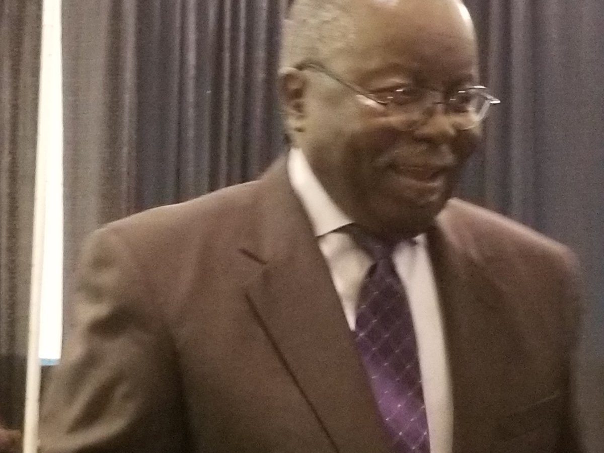 DBaxterspring's tweet photo. Dr. John F Johnson. 
Retirement celebration after 52 years of educating students at Jarvis Christian College... HBCU Royalty.
The reason I teach, majored in Biology, pledged Phi Beta Sigma...Graduated from College... A true mentor. https://t.co/w2nvkBtygI