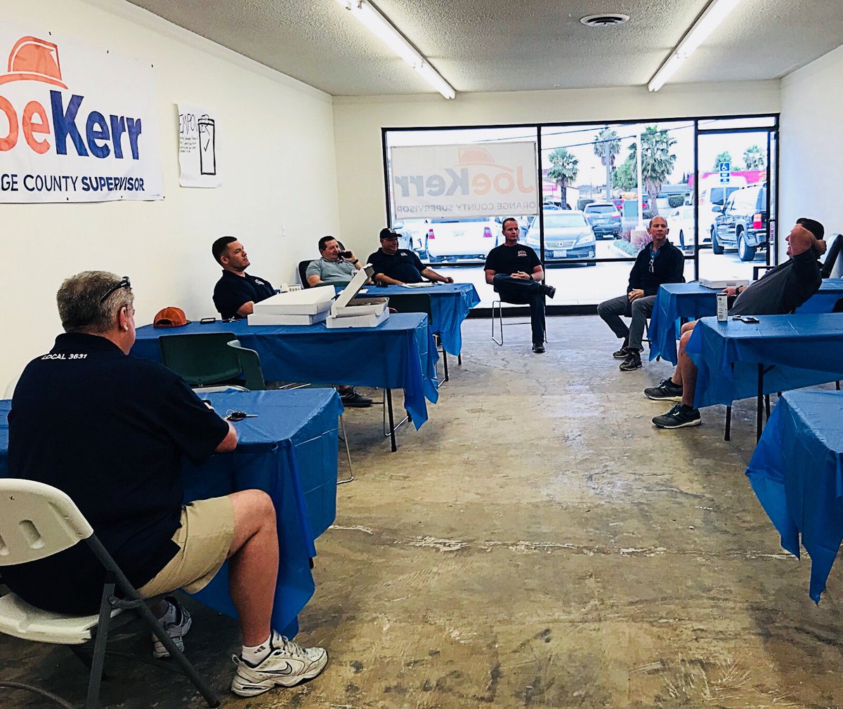 OC Firefighters from Local 3631 seen here volunteering today, for the campaign joekerrforsupervisor.com. Joe Kerr is a retired Fire Captain at OCFA running for the Orange County Board of Supervisors position.👨‍🚒