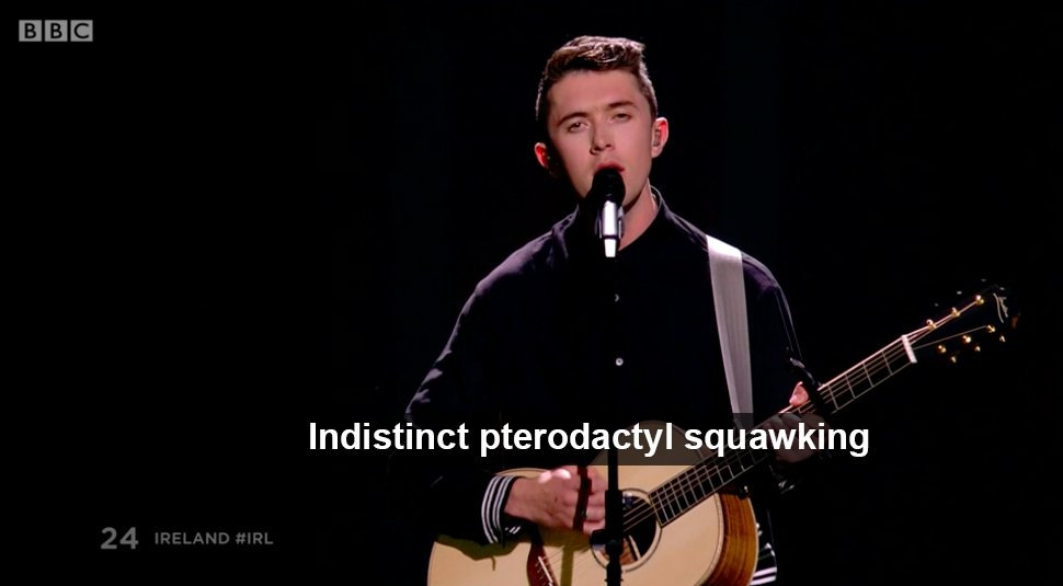 JimMFelton's tweet image. Spot on from the #EUROVISION subtitlers there