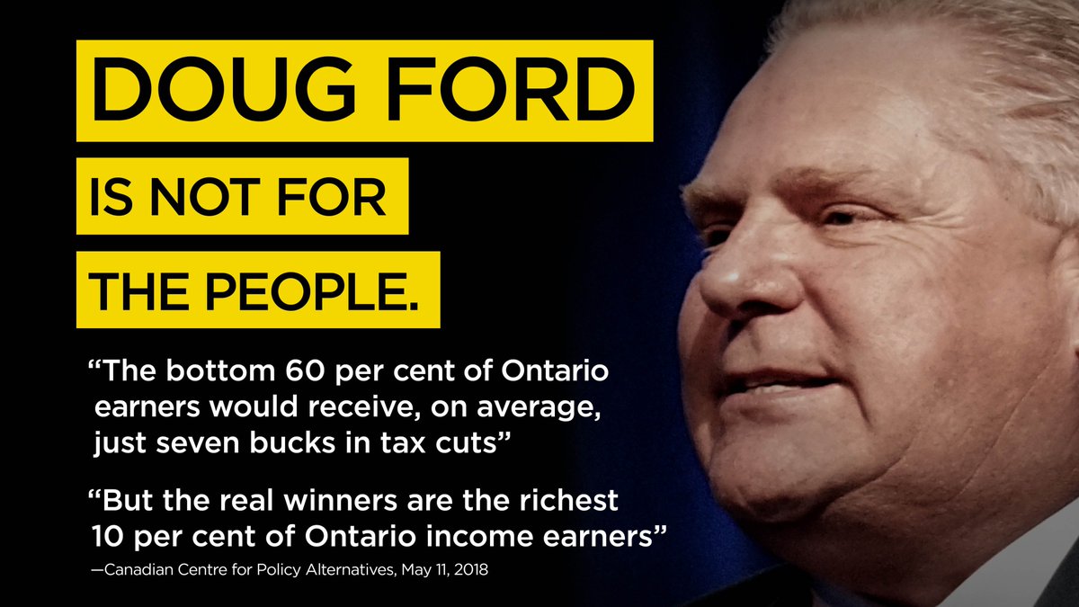 OntLiberal's tweet photo. Doug Ford's tax cuts don't add up for most people in Ontario - but they do help wealthy people like him. #CareOverCuts #onpoli #onelxn https://t.co/Xl5W8GHYPR