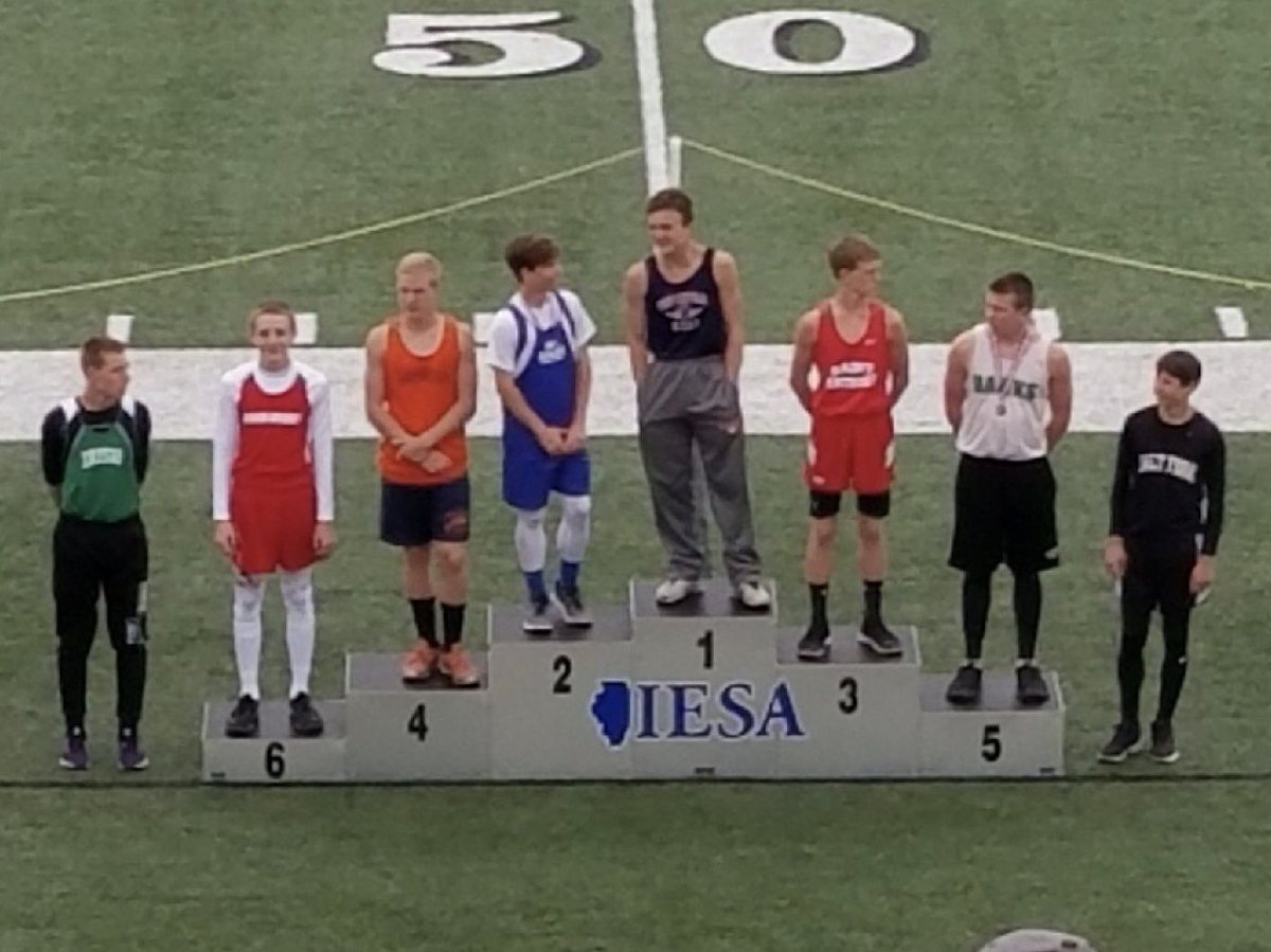 WCDistrict235's tweet photo. The other kids on the platform keep changing, but Kaiden is on top again ... state Champion in the 200 m dash. 4 events, 4 state championships #WCHeat #iesa #trackandfield #running https://t.co/MJyo85K08U