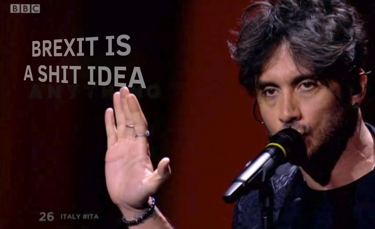 TechnicallyRon's tweet photo. I for one agree with the floating words in Italy's song #Eurovision https://t.co/IUkC3nhhs0