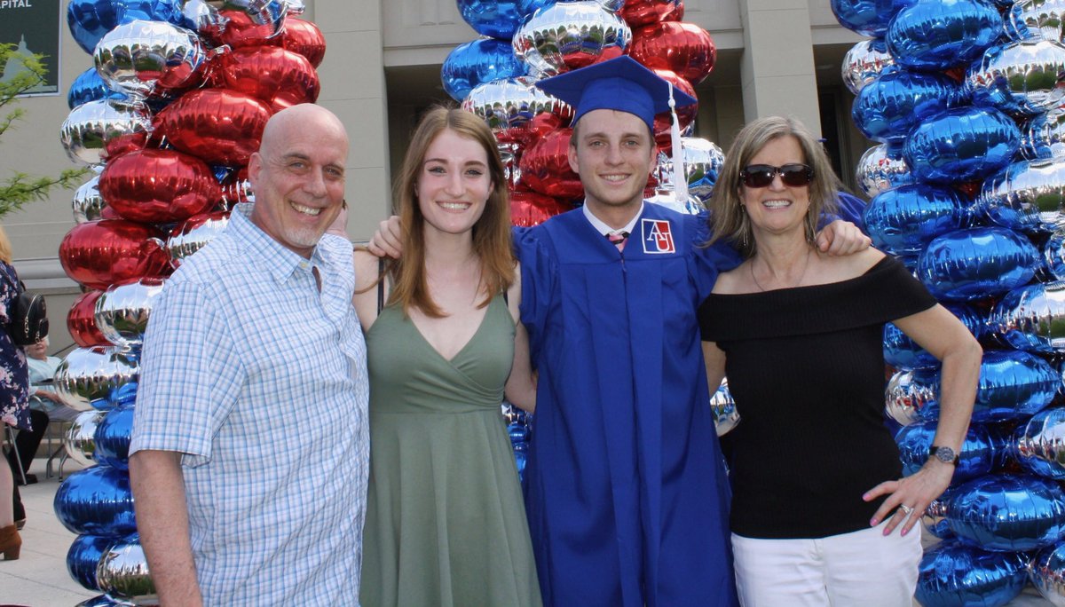 Jerry__Boyle's tweet photo. Now its official! Congrats Jacob! Time to celebrate! #2018AUGrad https://t.co/59gjuDsJku