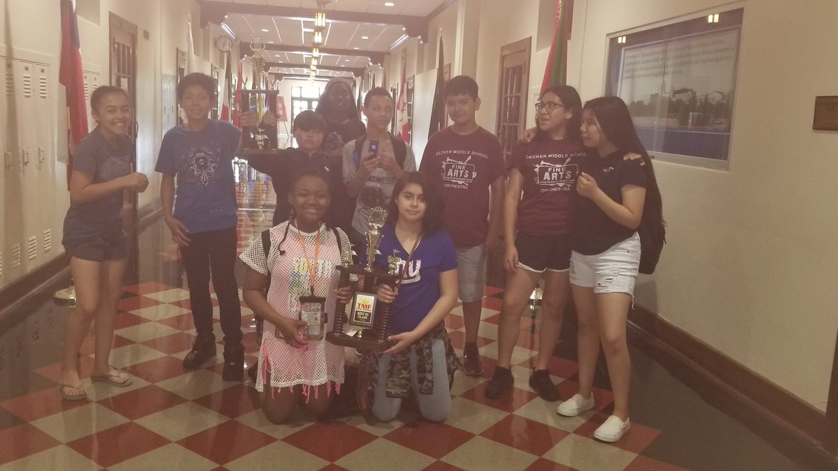 ManorOrchestra's tweet photo. #deckerms @Manor_FA @ManorOrchestra Decker MS orchestra wins sweepstakes and "best in class" at the TMF contest in San Antonio. https://t.co/NatJ1RdZXP