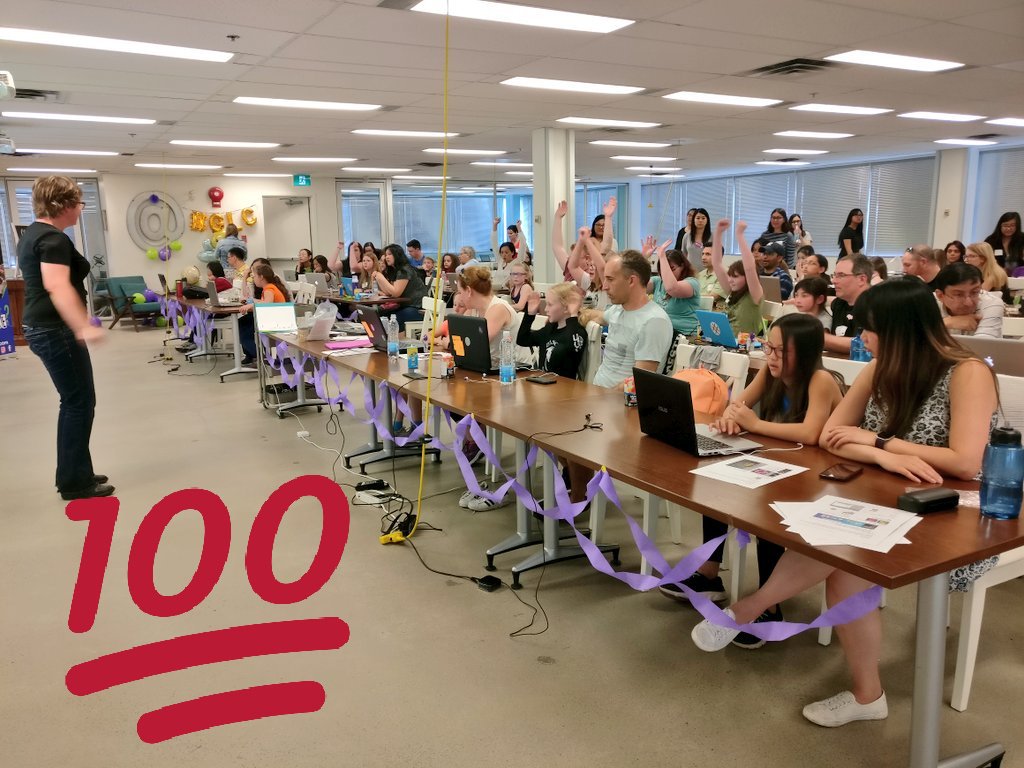 learningcodeyyc's tweet photo. Put your hands up if you wanna show off the game you built from scratch! #glc #glcCodeDay #glccodeday2018 #yyc https://t.co/mLJTc74Y2V