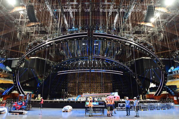 Here’s the #EUROVISION set if we don’t #savestagelighting. Not quite the same is it? 📷: M&amp;M Production
