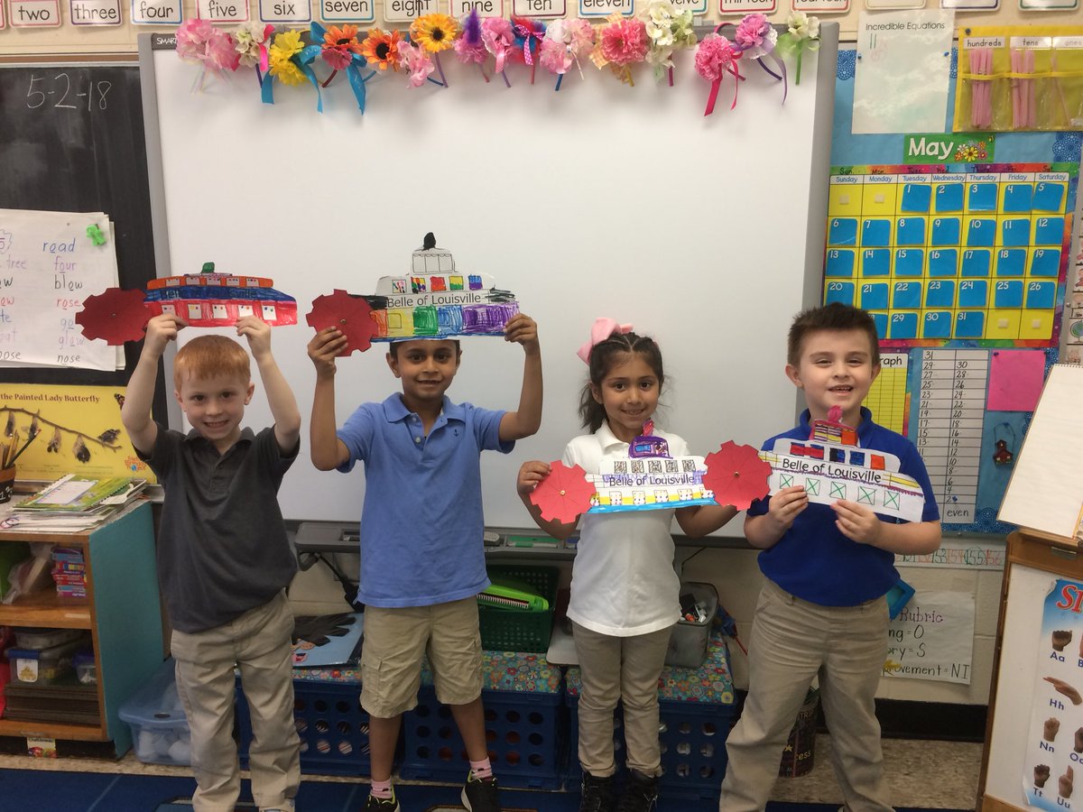 jeannemckinley4's tweet photo. Proud of the Belle of Louisville art project. #batesbears @bateselemjcps #Wearejcps https://t.co/cAhjNrdmnE