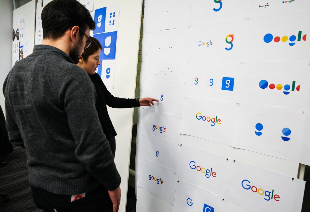 photo of potential variants for google's recent logo redesign