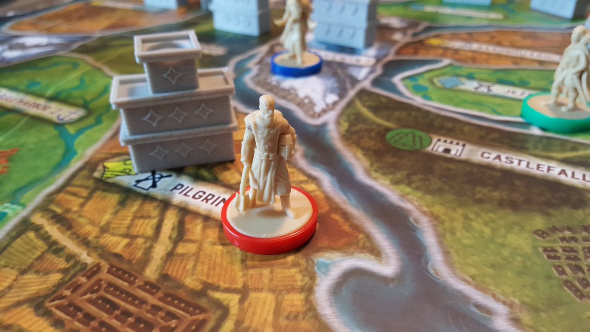 EricRoades's tweet photo. Hooray for getting this to the table today! Path of Light and Shadow from @IBCGames is a truly unique gaming experience. Conquering and 'Cruelty' won the day this time, but maybe a merciful leader will prevail next time. -@TriciaSydney https://t.co/gkGx46BsQR