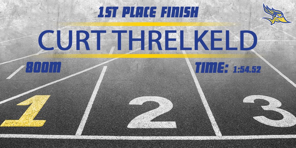 CSUBAthletics's tweet photo. #CSUBtrack: Curt Threlkeld is a #WACotf CHAMPION! The sophomore ran the 800m in 1:54.52 to earn the gold medal π₯and First Team All-Conference nod ππΌ #allrunners https://t.co/0CV66vVYLE