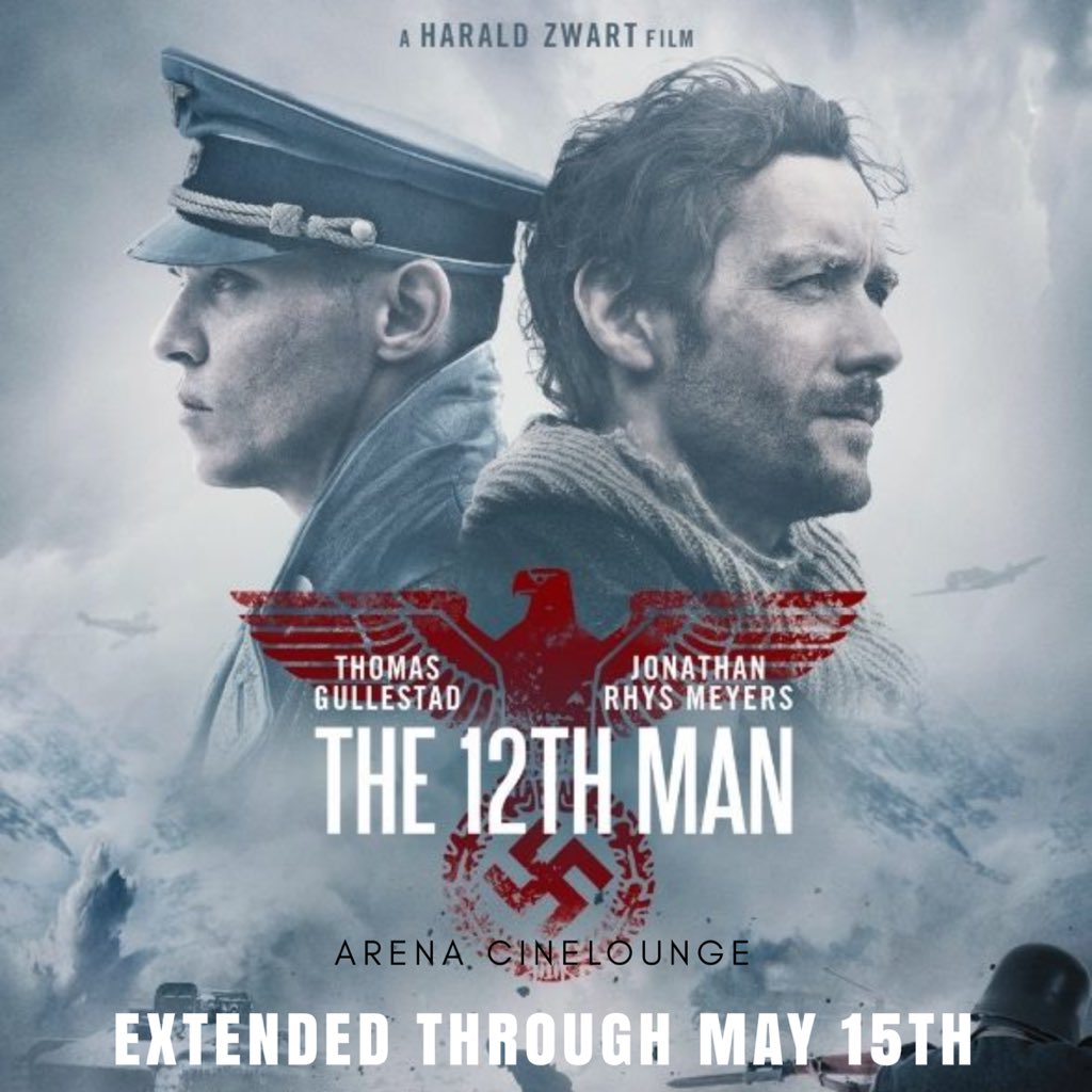 Cinelounge® (@cineloungefilm) on Twitter photo Director <a href="/HaraldZwart/">Harald Zwart</a> and <a href="/IFCMidnight/">IFC Midnight</a>'s #The12thMan is extended through May 15th at #ArenaCinelounge! The #Norwegian #IndieDrama based on an incredibly true story of resistance hero Jan Baalsrud stars <a href="/JRM_official/">Jonathan Rhys Meyers</a> <a href="/Fingern/">Thomas Gullestad</a> <a href="/Marie_Blokhus/">Marie Blokhus</a> & <a href="/PettersenMads/">Mads S Pettersen</a> arenascreen.com/event/12th-man Director <a href="/HaraldZwart/">Harald Zwart</a> and <a href="/IFCMidnight/">IFC Midnight</a>'s #The12thMan is extended through May 15th at #ArenaCinelounge! The #Norwegian #IndieDrama based on an incredibly true story of resistance hero Jan Baalsrud stars <a href="/JRM_official/">Jonathan Rhys Meyers</a> <a href="/Fingern/">Thomas Gullestad</a> <a href="/Marie_Blokhus/">Marie Blokhus</a> & <a href="/PettersenMads/">Mads S Pettersen</a> arenascreen.com/event/12th-man