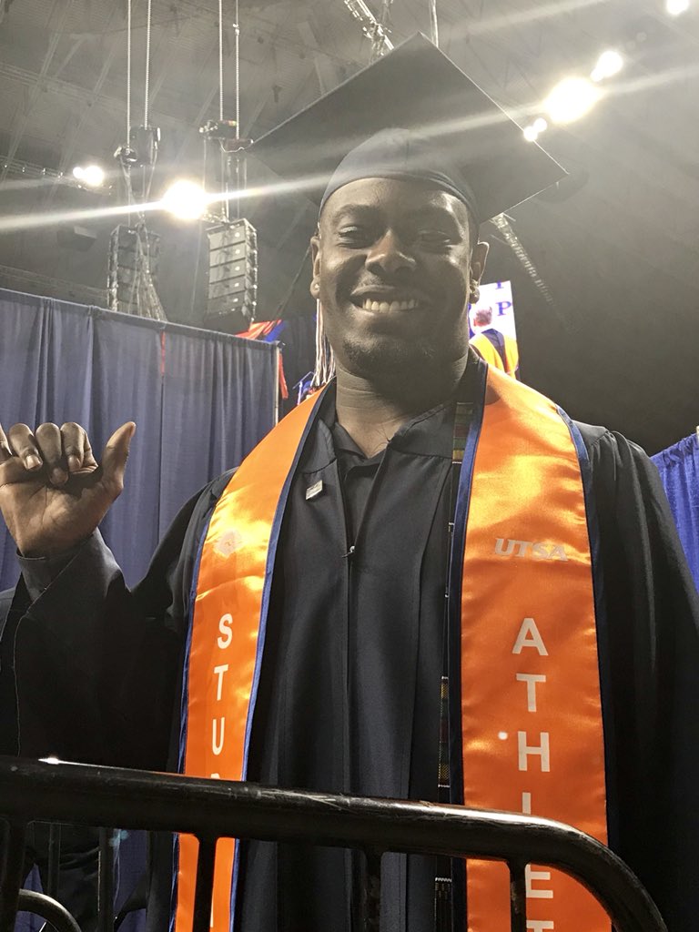 StudentsAtUTSA's tweet image. Congratulations @JalenRhodes5 #UTSAGrad18 @UTSAFTBL