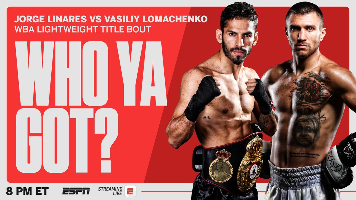 espn's tweet photo. Who's ready for #LinaresLoma? ��� https://t.co/BW7XFJXgcj