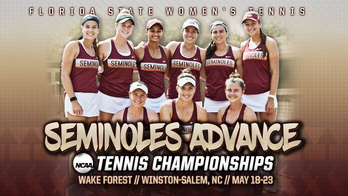 FSU_WTennis's tweet photo. For the second time this season we have taken down the Gators, this time for a trip to the Sweet 16!! https://t.co/agS0RfdtRB