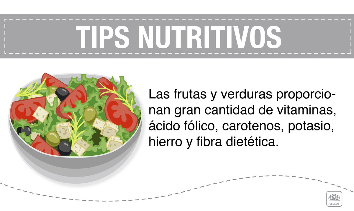SEBIEN_cdmx's tweet photo. #TipsNutritivos
Una alimentación balanceada te ayudará a prevenir enfermedades. Incluye frutas y verduras en todas tus comidas. https://t.co/oelrIONxOP