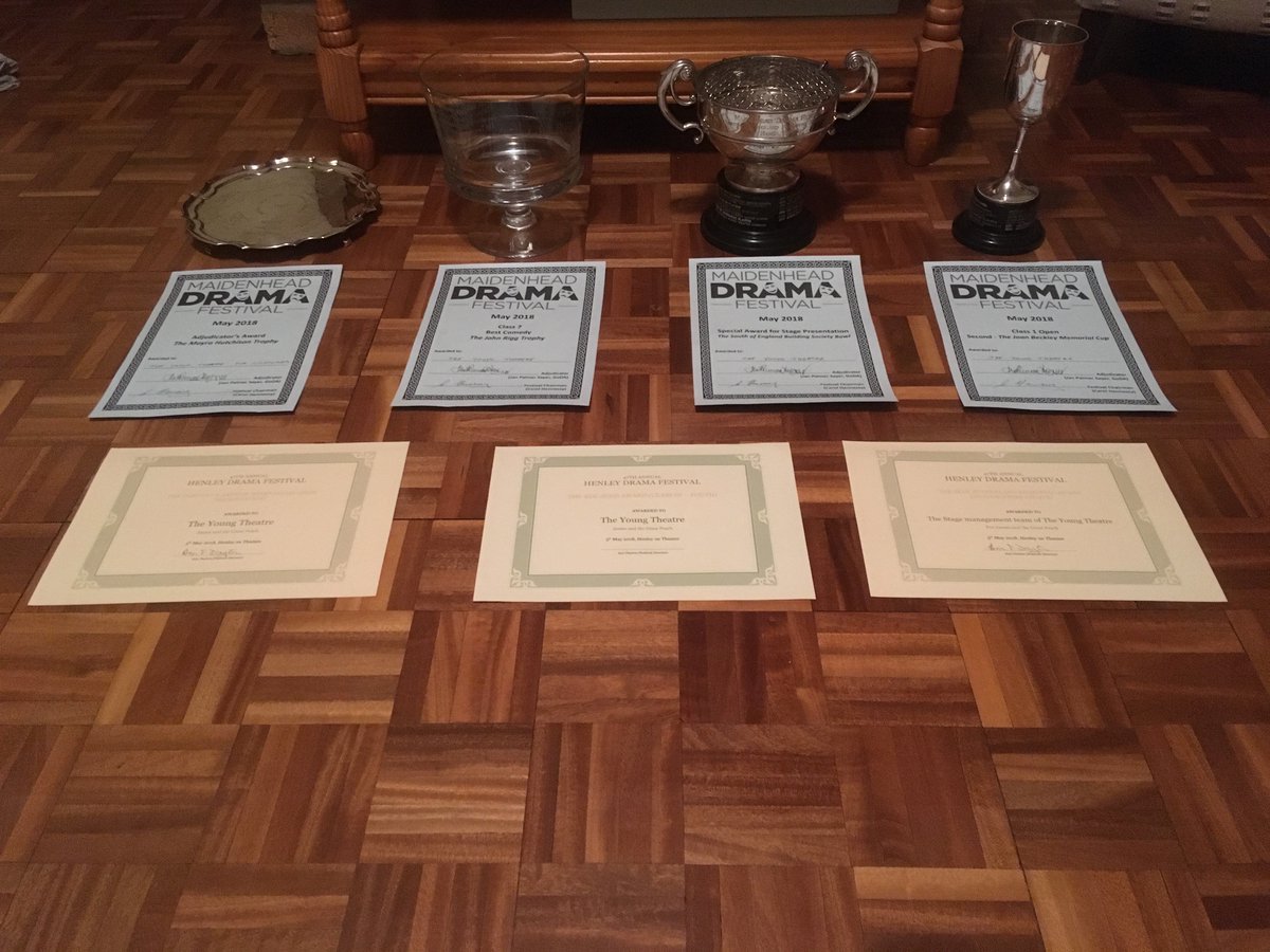 <a href="/TheYoungTheatre/">The Young Theatre</a> festival haul 2018. Very proud.