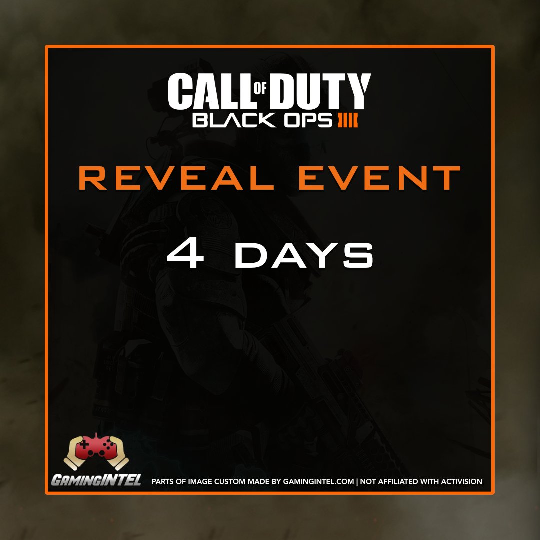 CODMW4Intel's tweet photo. 4 Days... #BlackOps4 #BlackOpsIIII https://t.co/OCve7HipPv