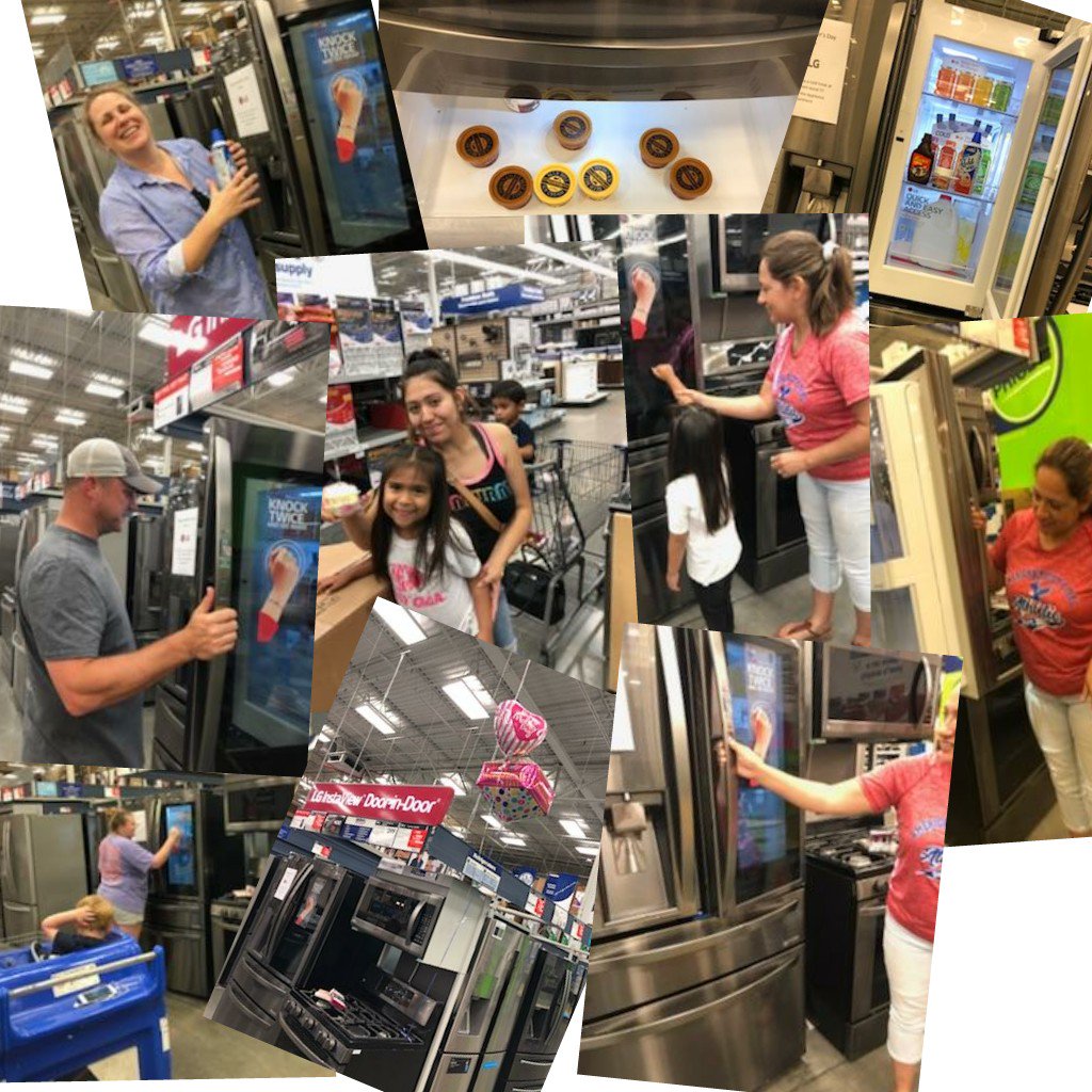 LGJoyJohnson's tweet photo. What a fun time today at @lowes store 2371 !! These moms and their loved ones got a special sweet treat to beat the heat while learning about the @lg instaview fridge! #celebratemom #momlife #LG #MothersDay #LGKitchen #InstaView #MothersDayWeekend #mothers #mothersday2018 https://t.co/FACw6d1gQL
