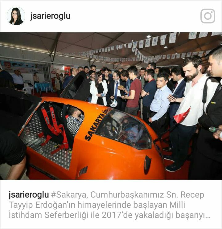 T.C. Çalışma ve Sosyal Güvenlik Bakanı Jülide Sarıeroğlu aracımızı yakından inceledi. Başarılarımızın devamı diledi ve Sanayi Bakanlığıyla projemize destek olması için görüşeceğini dile getirdi. #sauemt