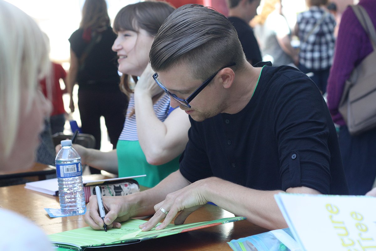 Photos from the book signing at today's Vancouver Island Children's Book Festival downtown… #Nanaimo #reading