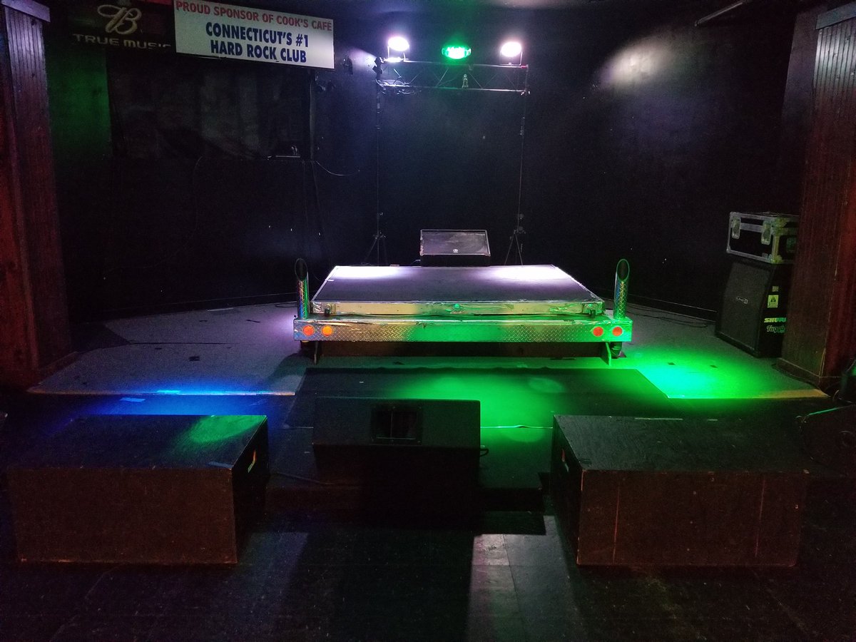 Here at Cook's Cafe in Naugatuck Connecticut! The pandemonium will begin shortly. If you're in the area and would like your face melted come on by! #touring #heavymetal #metal #facemelting #Chaos #livemusic #flatbed