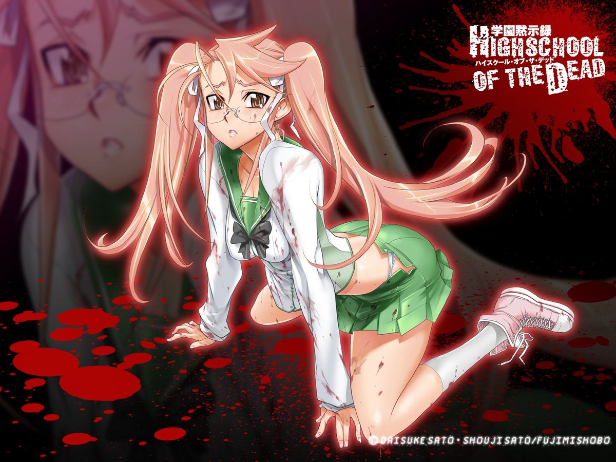 TheJNKShow's tweet photo. Watching some late night HSOD can't sleep #LateNight #anime #HighschoolOfTheDead #hsod https://t.co/E6olLkoqDU