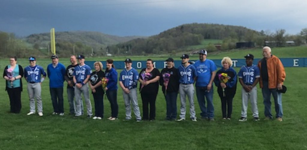 dhbaseball12's tweet photo. DH celebrated senior night at the MAC Semifinal game against Harpursville. Thank you DH seniors for all you have invested in our program! #DHNation #seniors #itsaboutothers #excellence https://t.co/QFRIWaJPTc