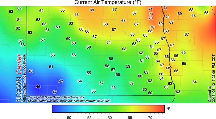 DarylRitchison's tweet photo. Third day in the row with maximums in the 40s in southwestern ND. #marchinmay https://t.co/Gk2VQmzkFD