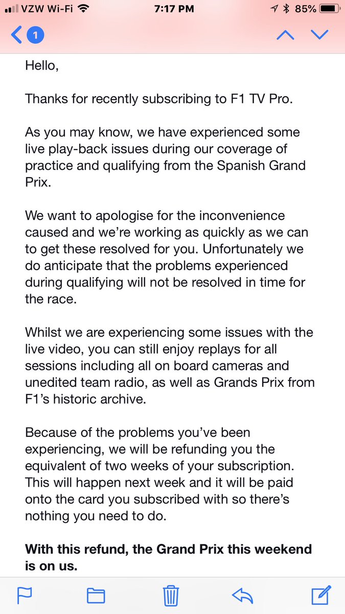 negativecamber_'s tweet photo. @F1 communication and credit for challenging launch of #F1TV #F1 #SpanishGP https://t.co/OsVjH7VyS0