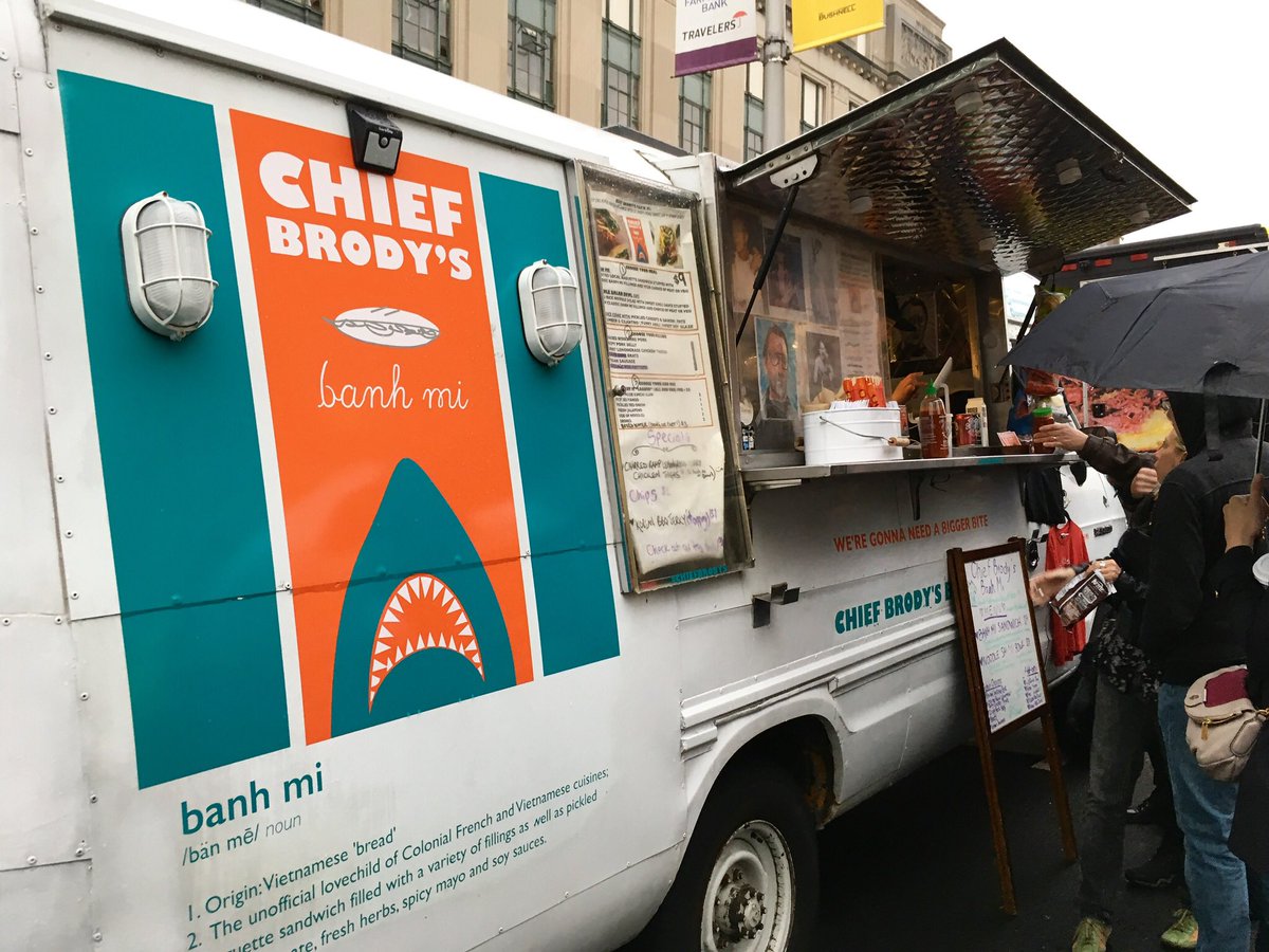 PJ_Dakota's tweet photo. What’d you do tonight? Oh nothing, just picked up banh mi for @davidchang and @tomcolicchio. 🤷🏻‍♂️ https://t.co/mxNRBvI0EW