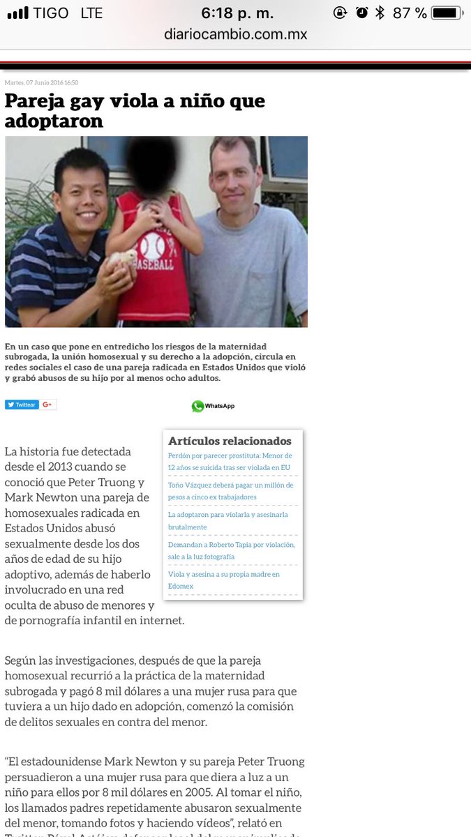 theocastro14's tweet photo. Solo lo adoptaron para después violarlo. >:( #LaHomosexualidadEsUnaEnfermedad #SiEsGayEsViolador https://t.co/yrolF7If8S