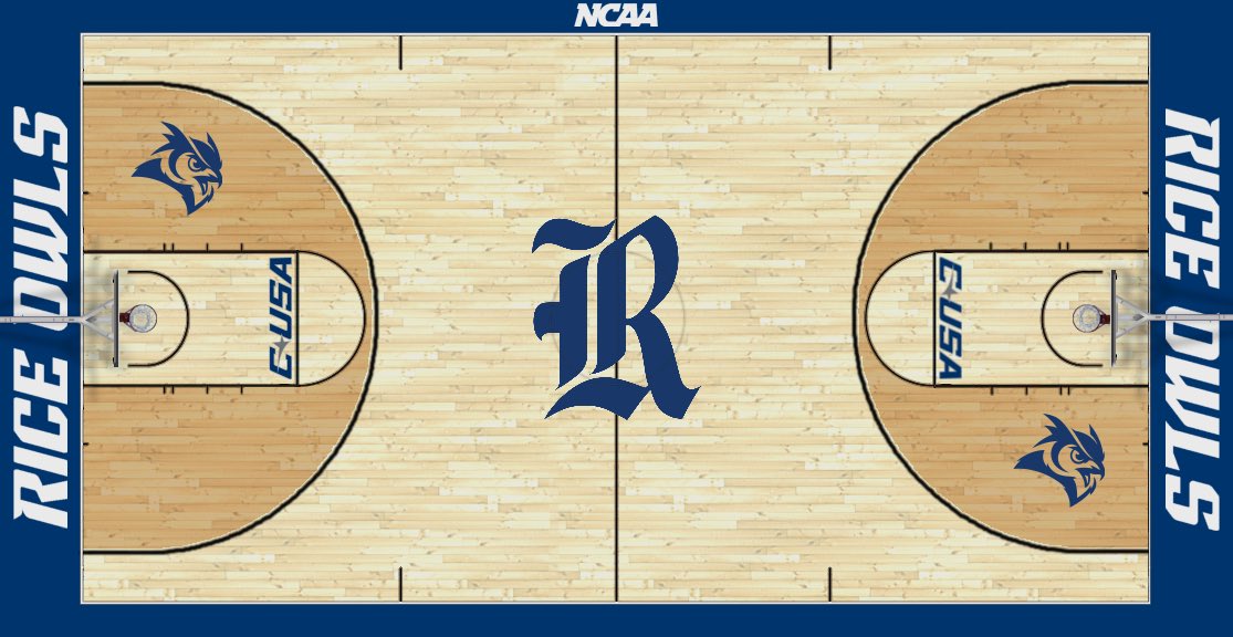 And1Designs's tweet photo. Rice Owls Basketball Court Concept (C-USA); redo/update https://t.co/Ygq18UbdJE
