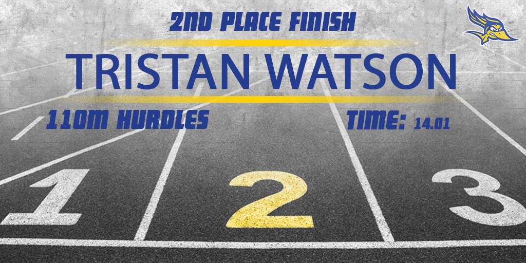 CSUBAthletics's tweet photo. #CSUBtrack: Tristan Watson earned his first podium finish in the 110m hurdles! The senior posted a season-best time of 14.01 to place 2οΈβ£nd at the #WACotf Championships and is now tied at No. 2οΈβ£ on the @CsubTrack program all-time depth chart π₯πͺπΌ
#allrunners https://t.co/4jm2ReWfKB