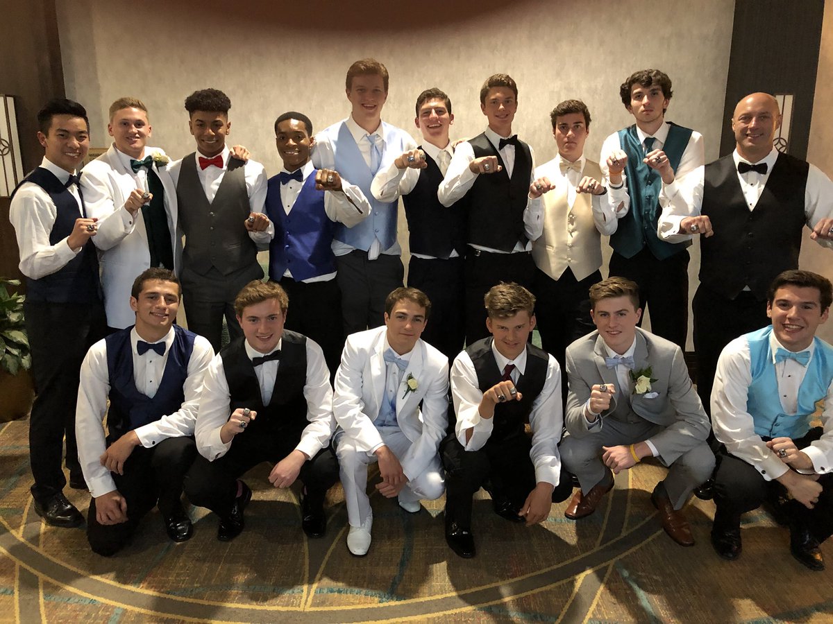 NNHuskiesoccer's tweet photo. Back to back State Champions and Futbol Dawg Pound at prom. Lots of rings! https://t.co/ivabO2L3cM
