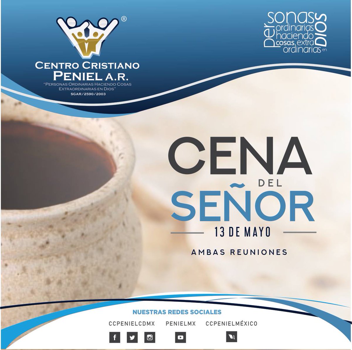 CCPenielCDMX's tweet photo. Acompáñanos mañana en la Cena del Señor. ¡Buenas noches!
#Versículo
#CCPenielCDMX https://t.co/SBmg0nmZrA