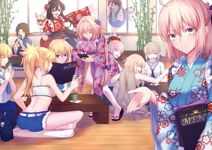 #FGO 学园祭的和风咖啡店XD 