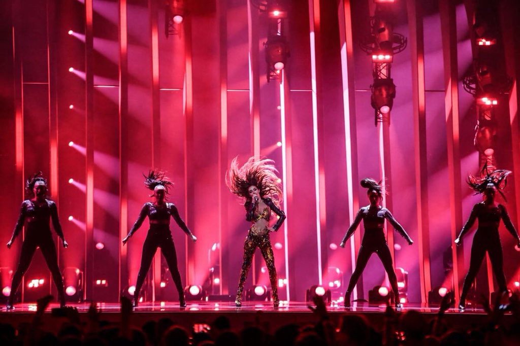 OhLookItsNemo's tweet photo. The Cypriot Beyonce was the real winner tonight 💃🏾 #Eurovision #Eurovision2018 #Cyprus https://t.co/a9NhVChMIN