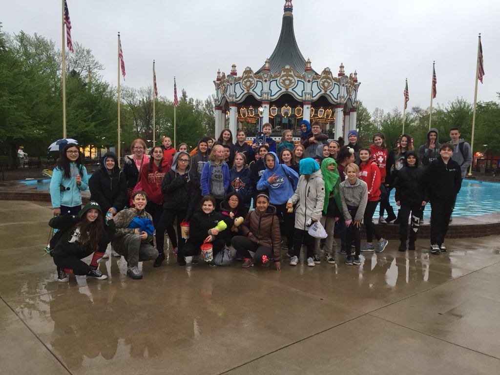 Great day at Six Flags! A little rain, but no lines!