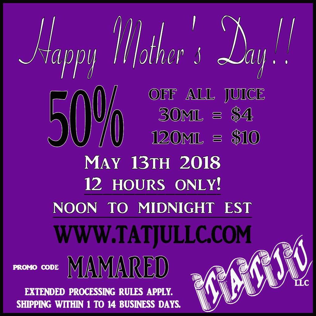 114Joshua's tweet photo. 12 hour flash sale tomorrow!!! #teamtatju #tatjullc #ccdcoils #themadscientist #defmods https://t.co/Ryow4qERpd