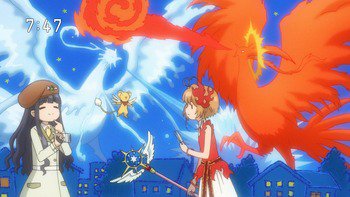 ゲイル カードキャプターさくら クリアカード編 第18話 フライのカードを上位互換したかのようなブレイズのカード 強力な炎を出して暴れる様はなかなかに印象的 そんな中で小狼くんの新魔術が光る Ccsakura カードキャプターさくら T Co