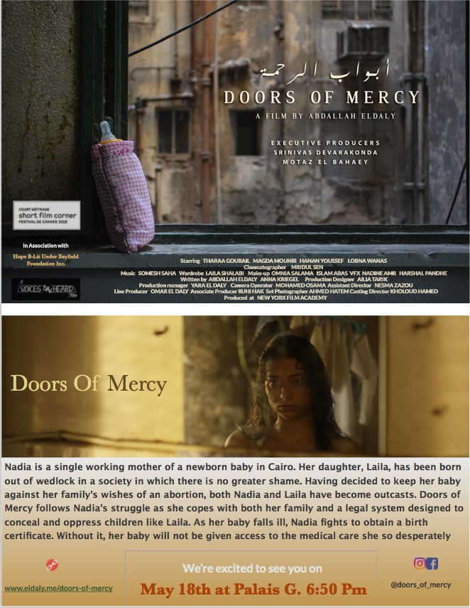 OutWedlock's tweet image. Our Post-Cards For the short film corner of Cannes 2018. We will be waiting for you all on the 18th of May - Palais G - 6:50 PM To watch Doors of Mercy in Cannes!