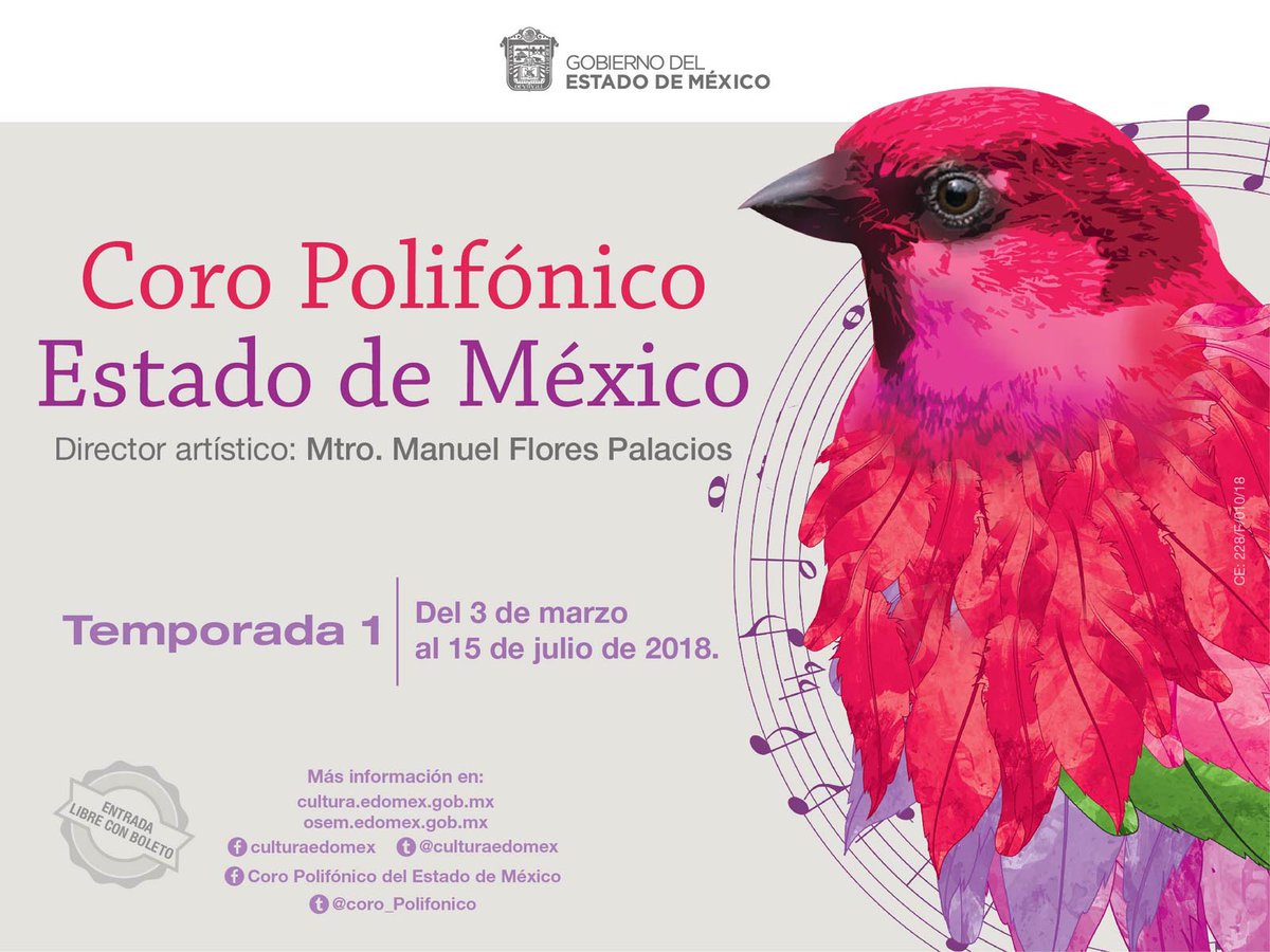 CulturaEdomex's tweet photo. Una serie de conciertos que no te puedes perder son los que realizará el @coro_Polifonico el 19/05 en la Sala “Felipe Villanueva”; 24/05 en el Teatro Quimera, en Metepec y 26/05 en @ccmbcultura, en los que interpretarán música de #Queen y #TheBeatles https://t.co/9XEF4ha4og