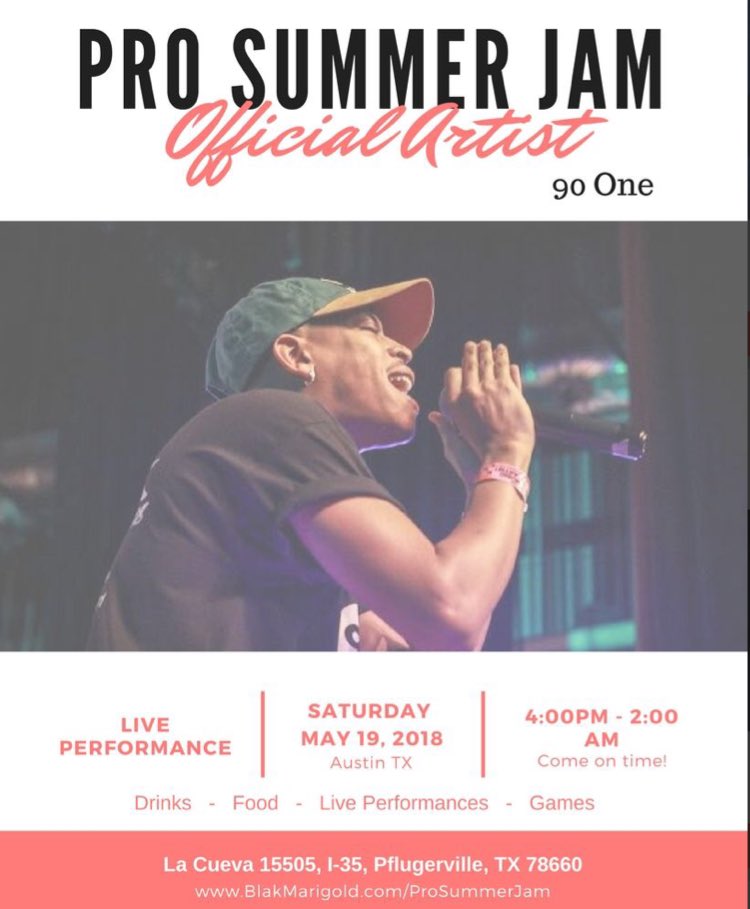 WBMProRadio's tweet photo. Catch the electrifying 90 one (@est90one) LIVE at #ProSummerJam May 19th #wbmproradio #ATX #90one
π: https://t.co/4Uxis1ccTj https://t.co/kvoVJbovr0