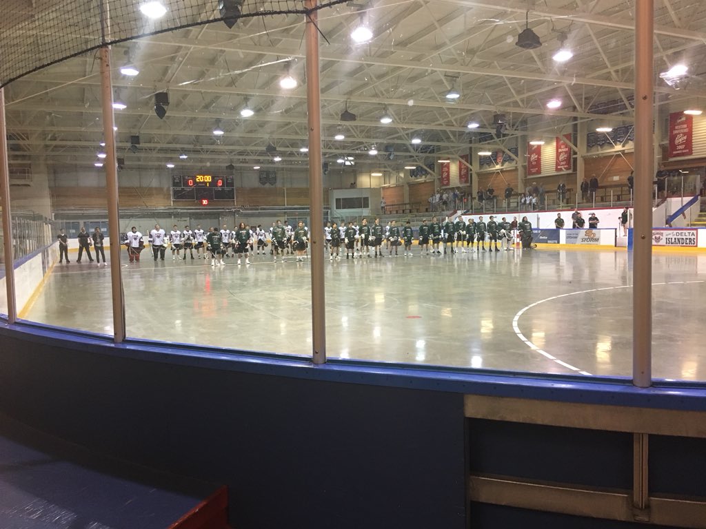 jraislanders's tweet photo. It’s game time here at the LLC. Hurry down and catch the all the action as the @jraislanders take on the @JrALakers. We would like to thank our game sponsor Westshore Terminals Ltd for all of their continued support. #bcjll #islanderpride #slanders #lacrosse. LET THE GAME BEGIN https://t.co/hfzlOcTt7o